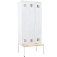 3-person clothing locker with under bench seat (Capsa)